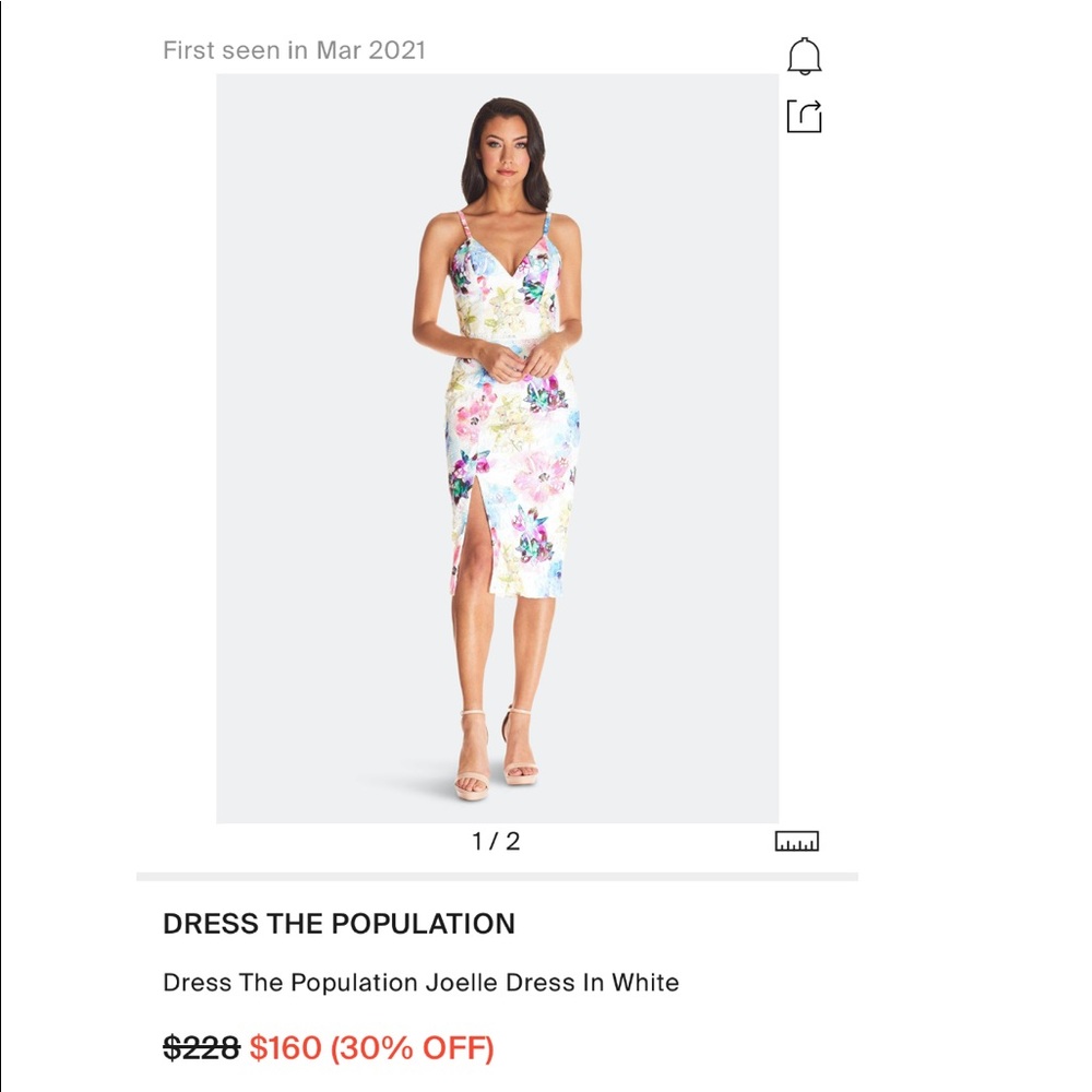 Dress the population Joelle dress in white